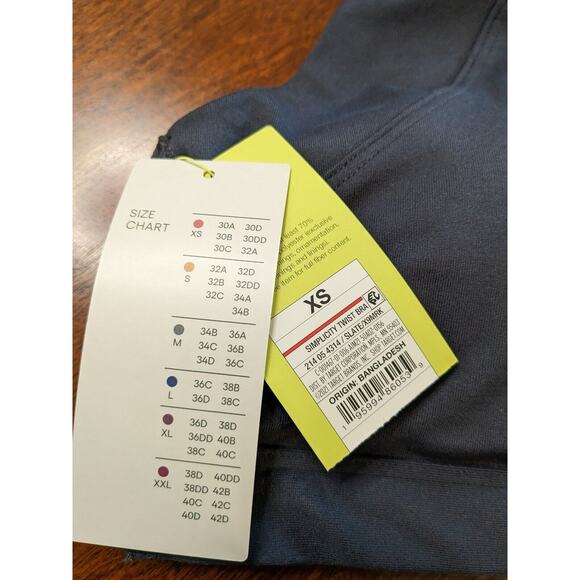 All in Motion Light Support Sports Bra XS Slate Gray Simplicity Twist Activewear - Picture 5 of 9